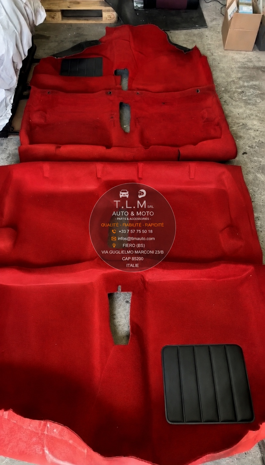 Moquette Rouge Peugeot 205