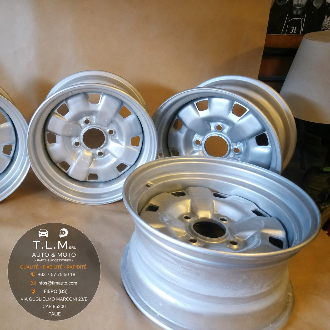 Lot de 4 jantes tôle d'origine Peugeot 205 GTI 1.6 / 1.9 - Image 4