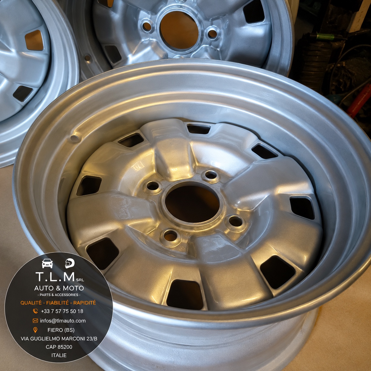 Lot de 4 jantes tôle d'origine Peugeot 205 GTI 1.6 / 1.9 - Image 3