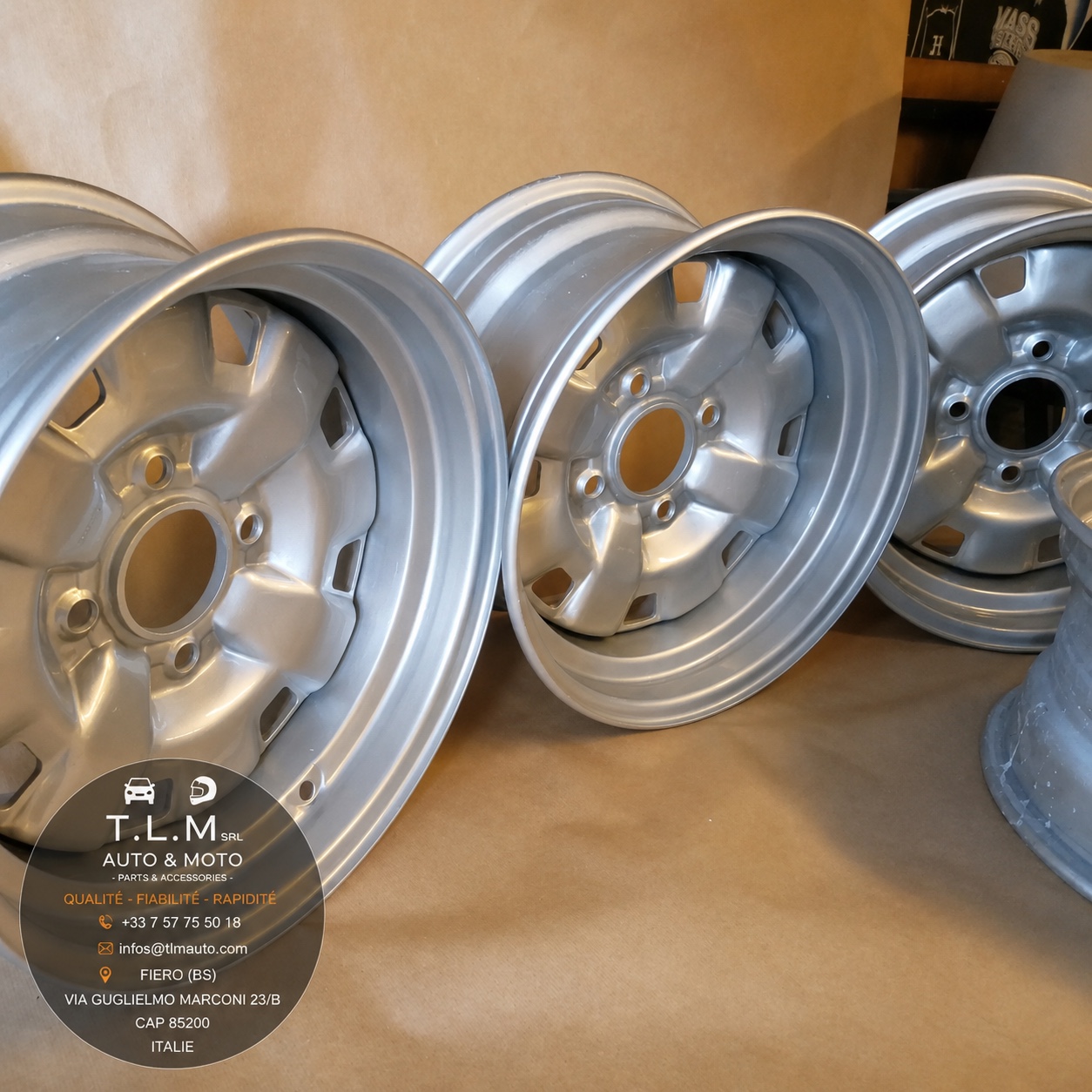 Lot de 4 jantes tôle d'origine Peugeot 205 GTI 1.6 / 1.9 - Image 2
