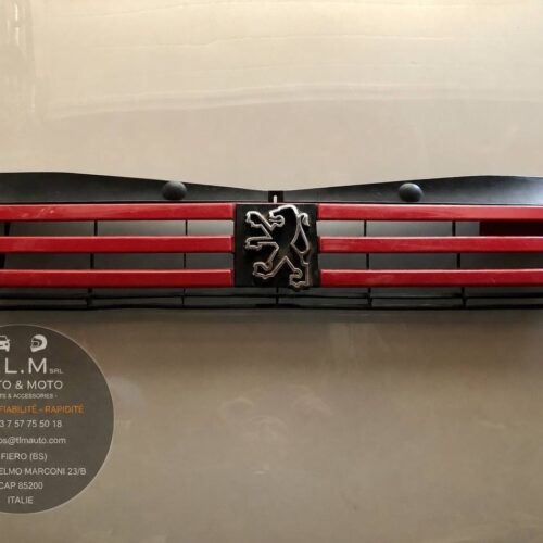 Calandre Peugeot 205 GTI Phase 2 avec logo Lion – Rouge ou Blanche – Occasion d’origine